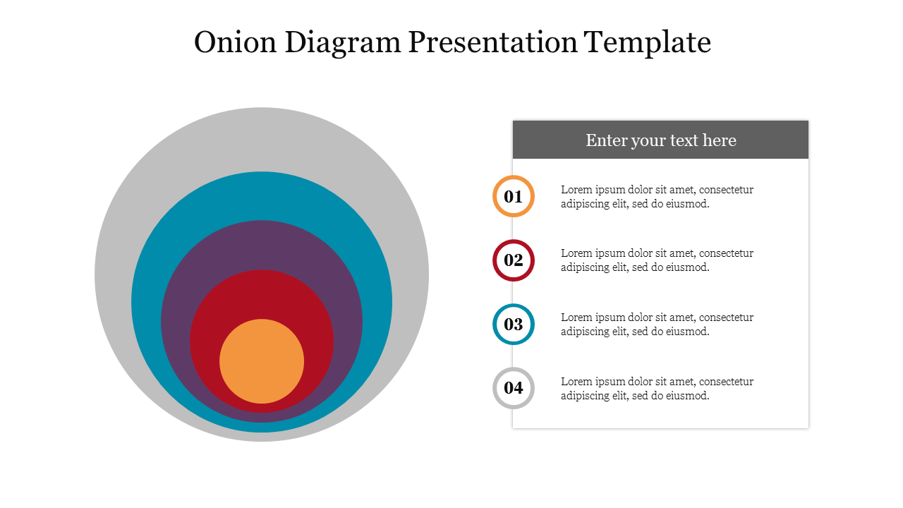 Free - Use Our Editable Onion Diagram Presentation Template 